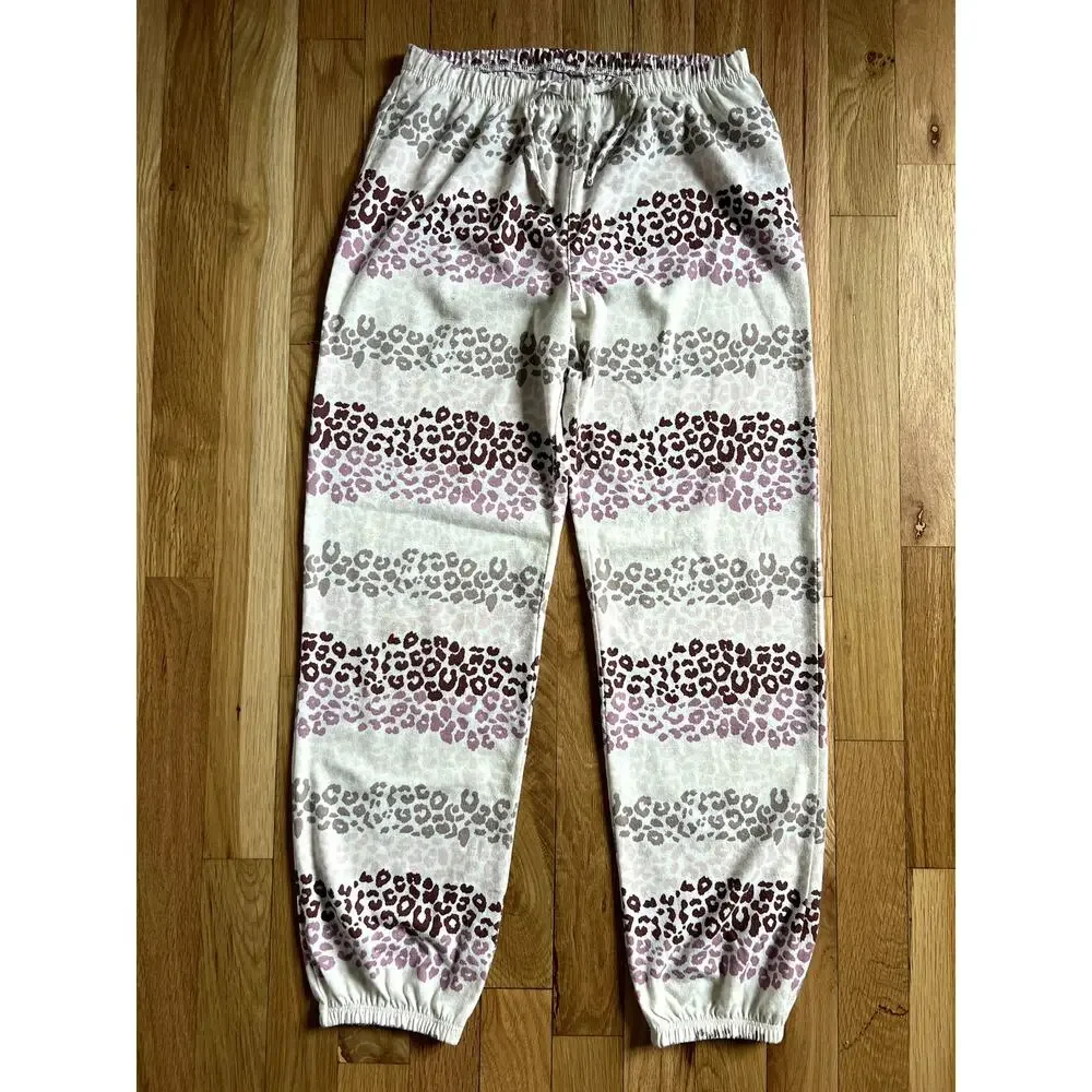 Gap 2-Bundle White Leopard & Navy Stars Jogger Pajamas Pants (Youth size 12)